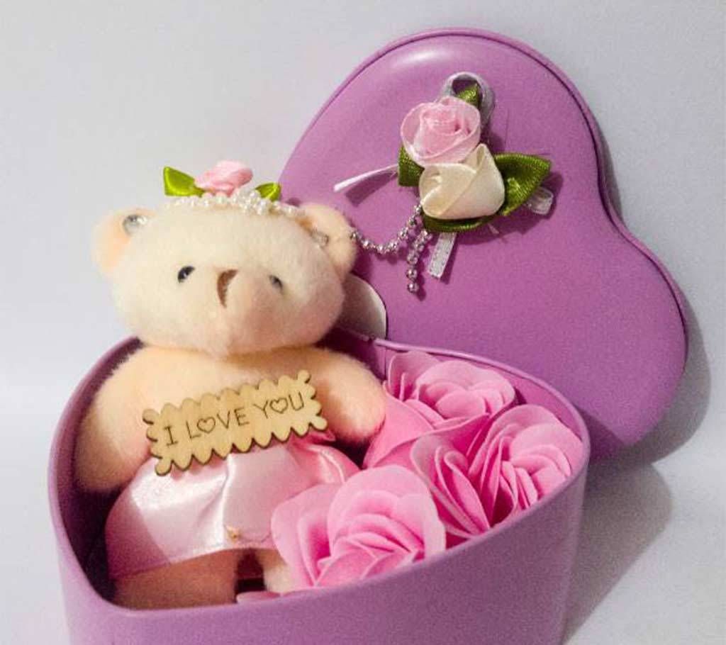Valentine Heart shaped Metal Gift Box