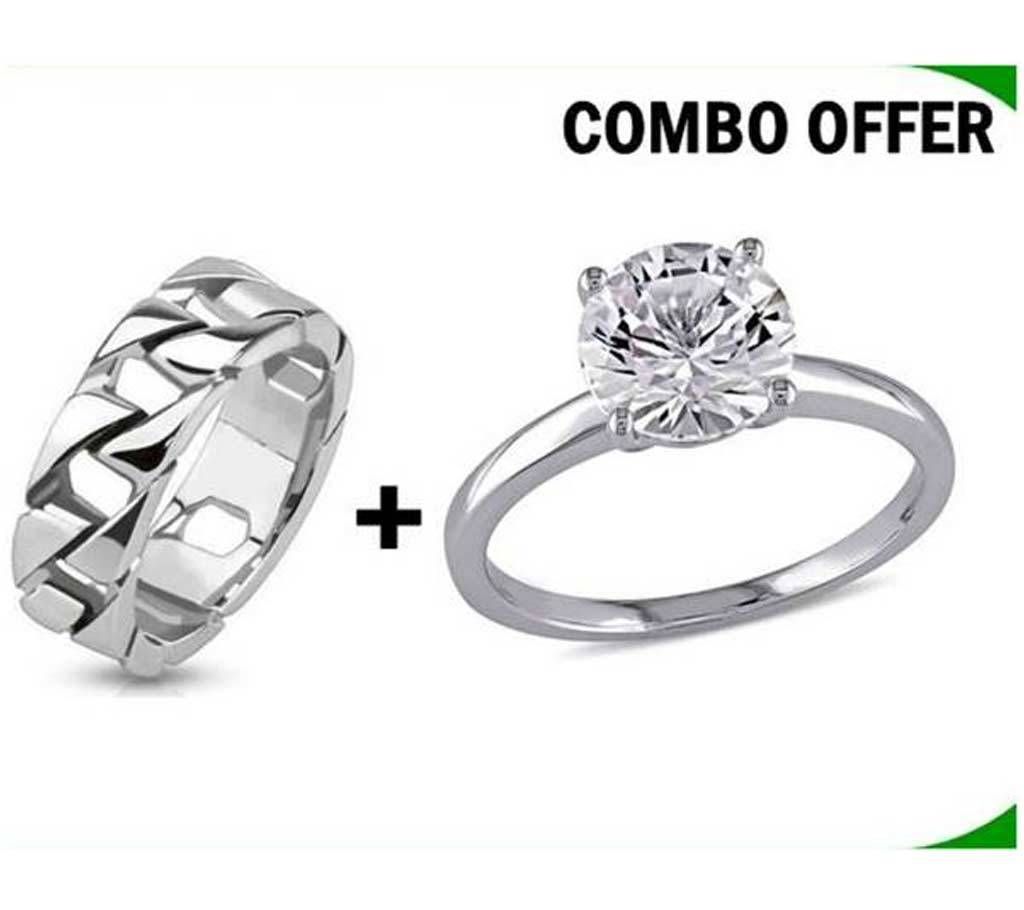 Pack of Stainless Steel Bracelet & Finger Ring