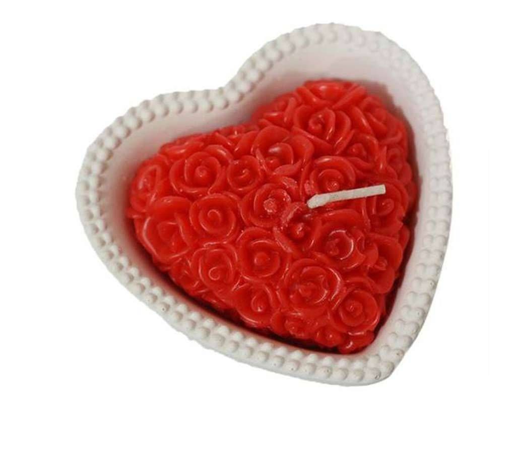 Heart Shaped Red Candle 