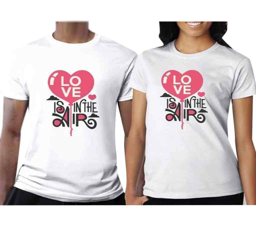 Half Sleeve Cotton T-Shirt For Couple C-6