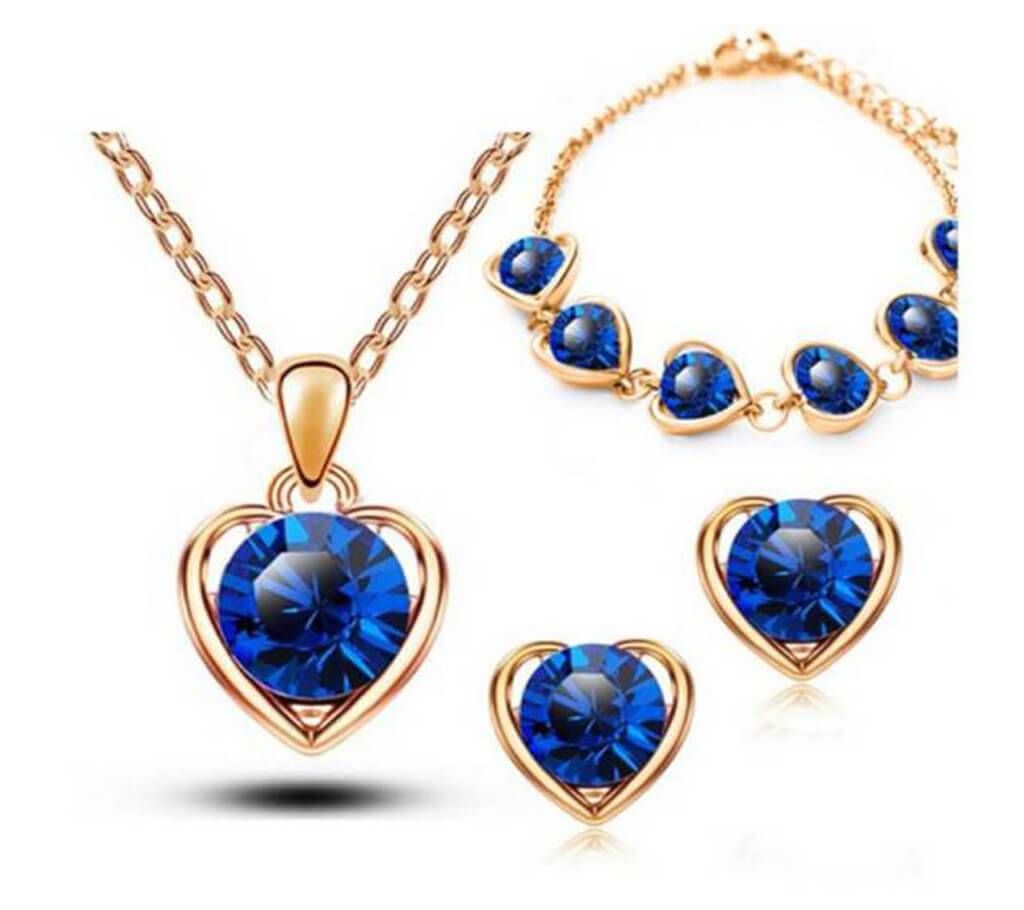 Crystal Heart Jewelry Set