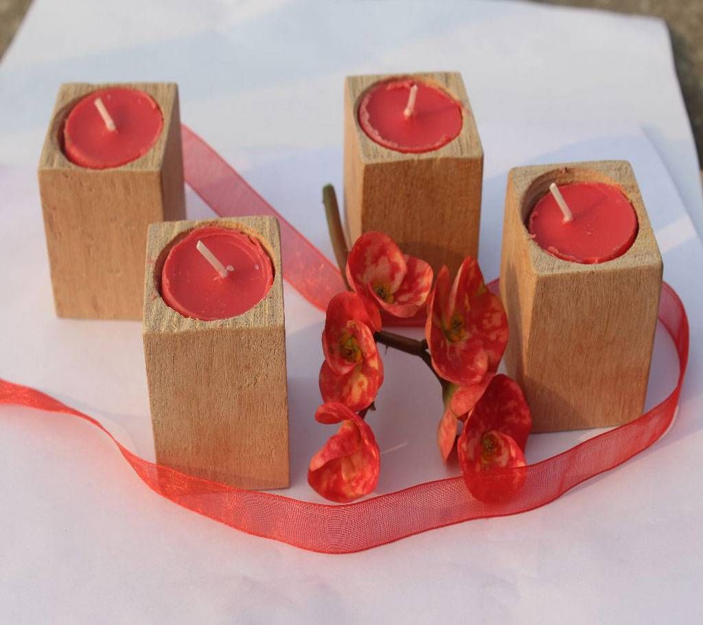 Valentine Day Wooden Light Candle 2/2