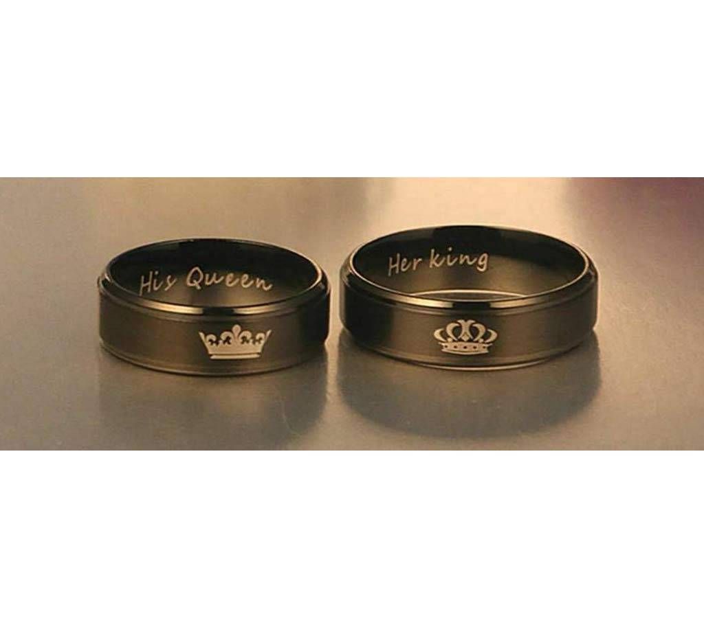 Valentine day King and Queen couple ring
