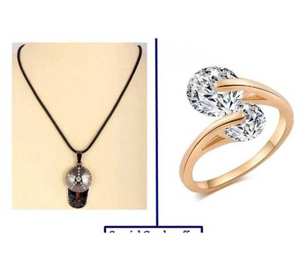 combo of mens locket and ladies finger ring 
