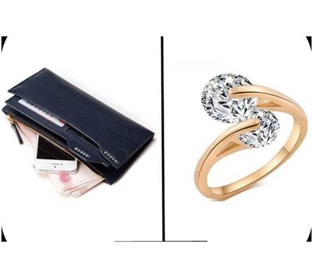 combo of gents wallet and finger ring 
