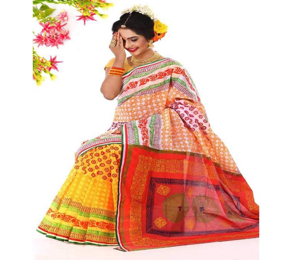 Muslin Silk Sharee For Falgun