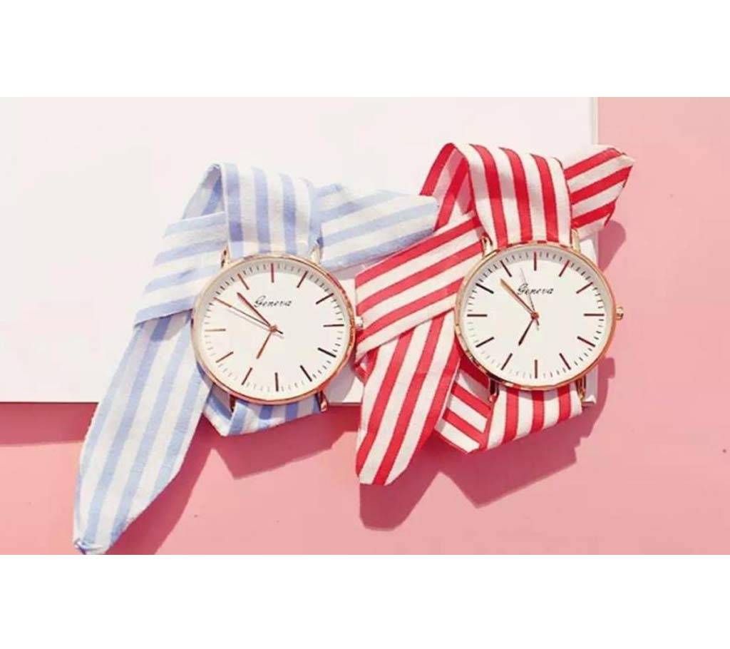 Fashion Cloth with striped strap watch Combo Offer 