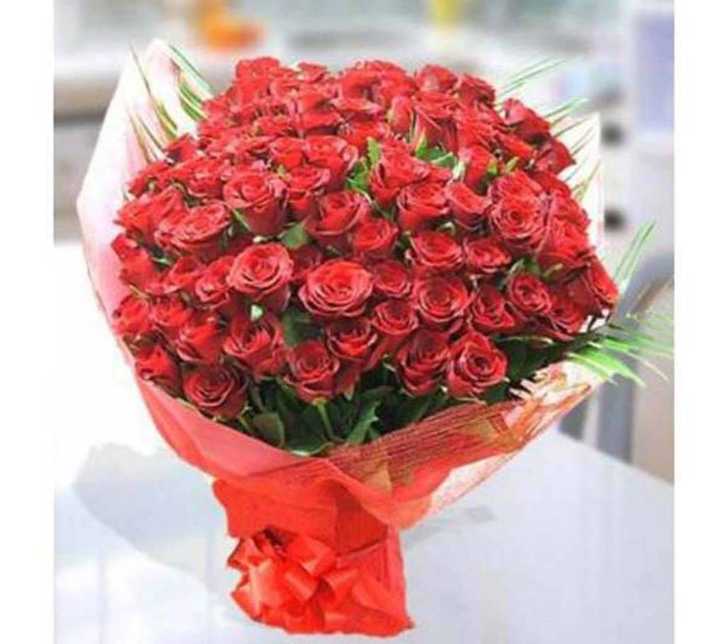 Red Rose Hand flower bouquet
