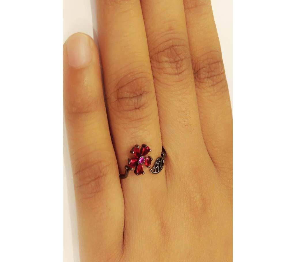 adjustable lock stone finger ring