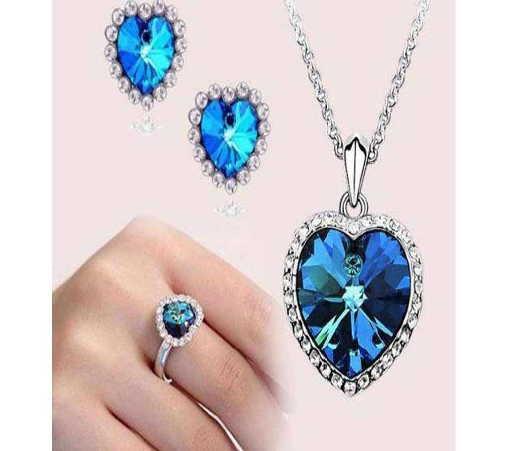 Blue Stone Pendent Set