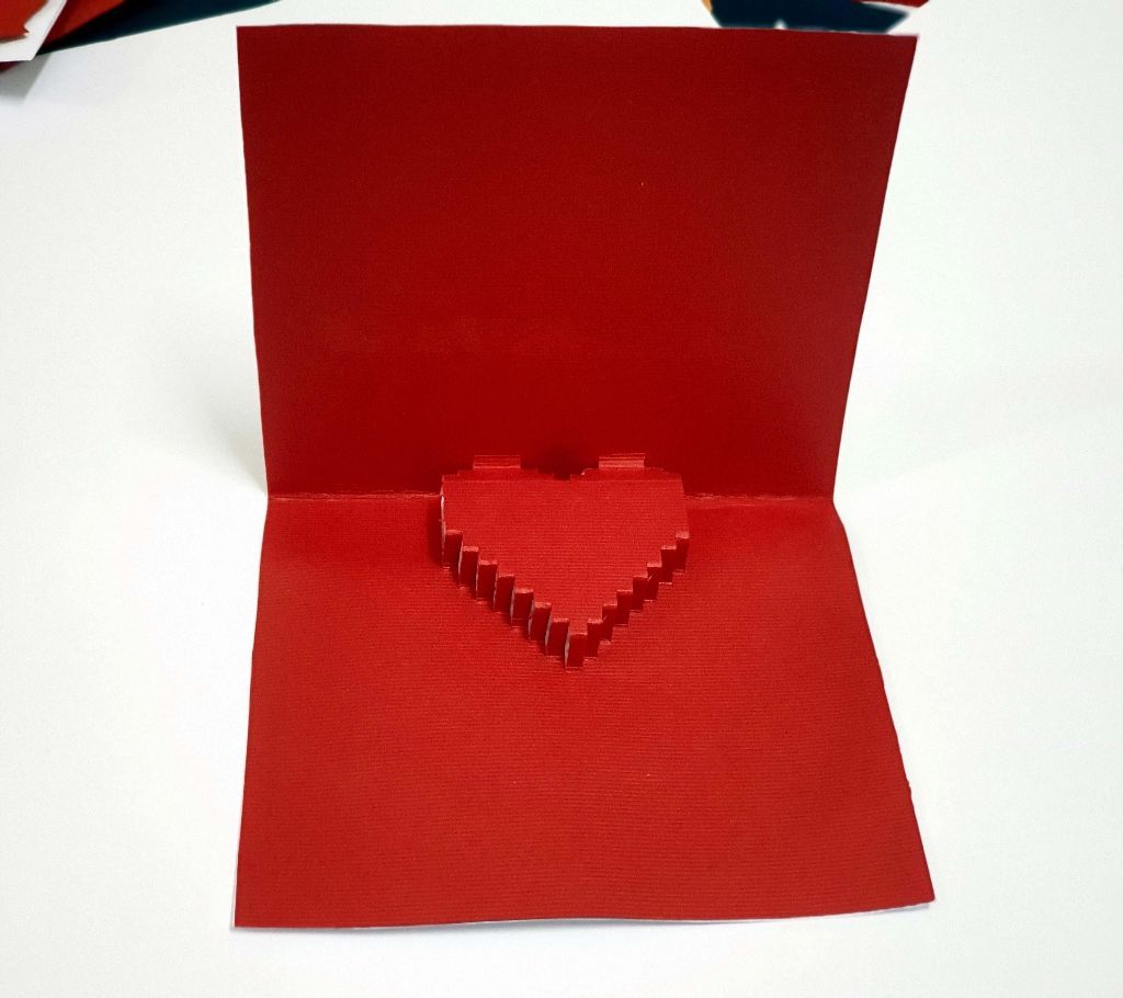valentine pop up heart gift card 003