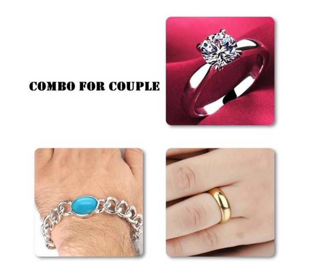 Combo Gold plated Finger Ring and Salman Khan Bracelet
