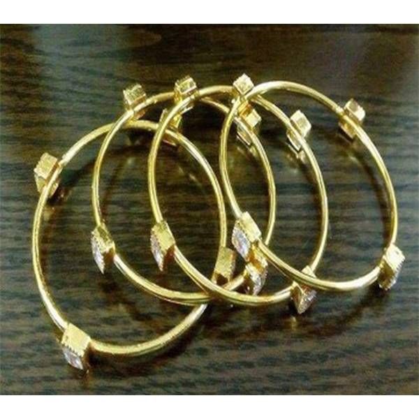 City Gold Stone Setting Churi (2 pcs)
