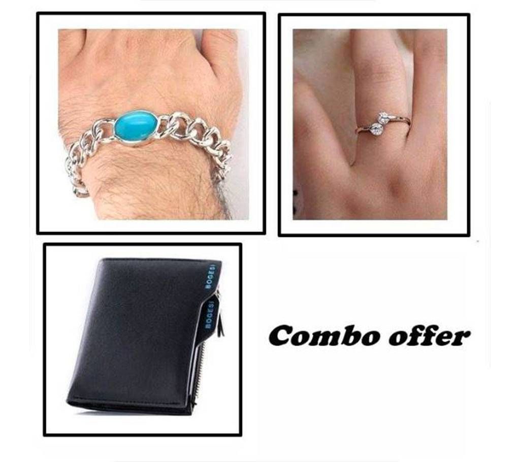 Finger ring +bracelet+wallet 