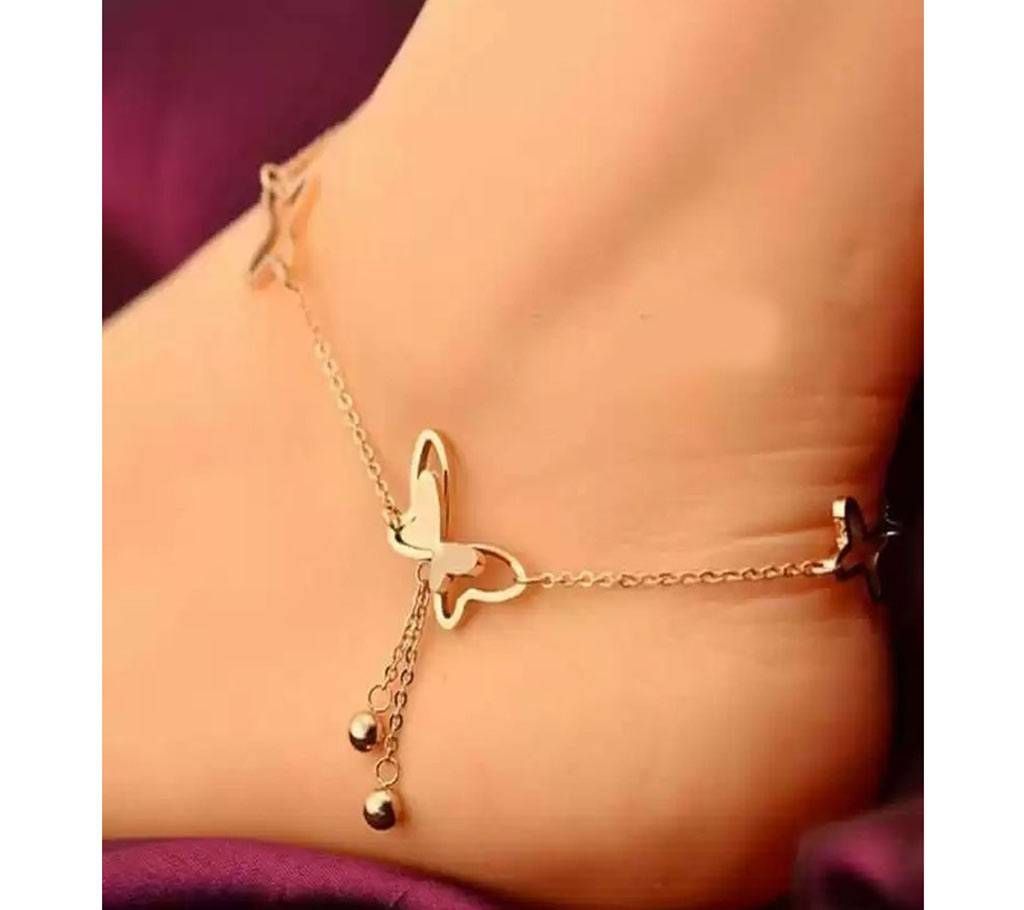 Butterfly Anklet Rose Gold