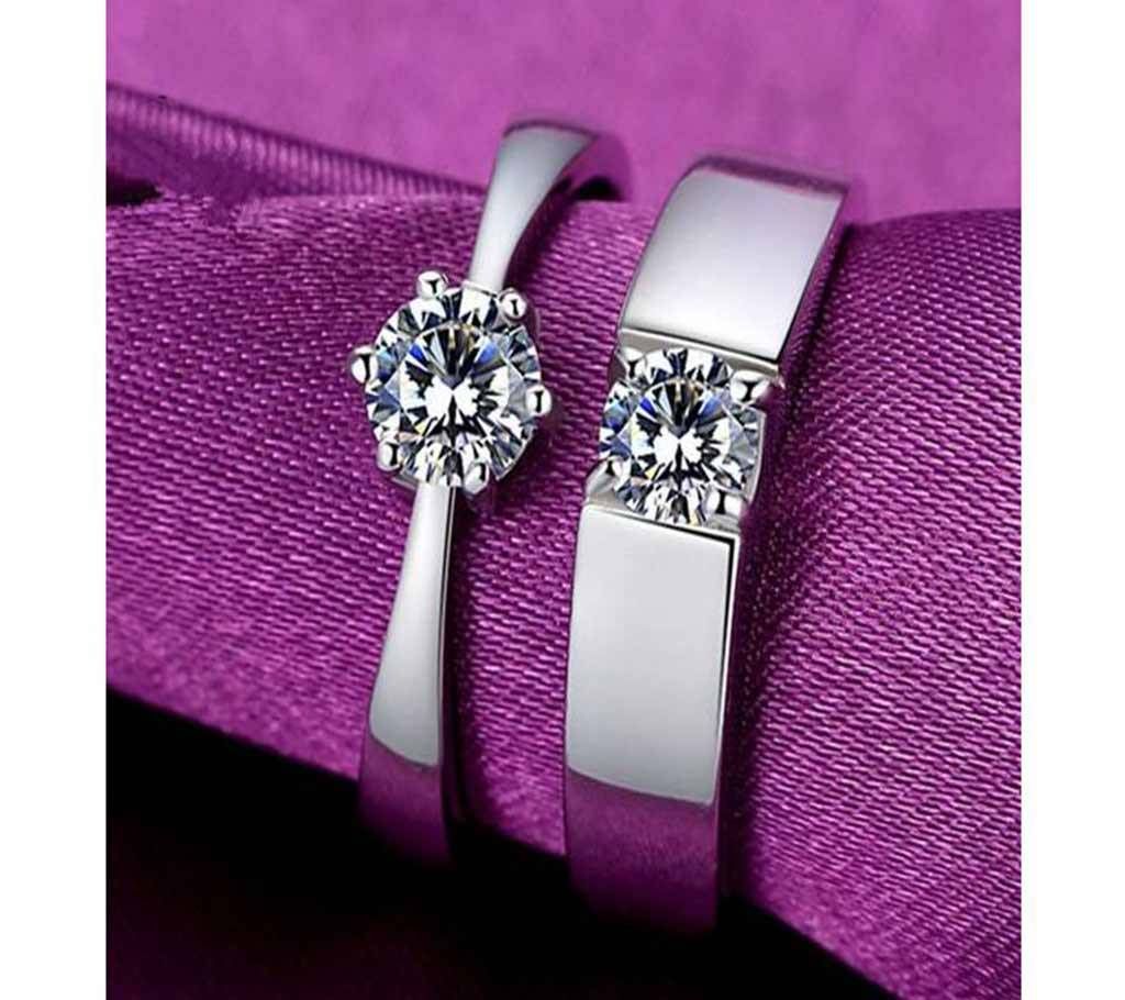Crystal Wedding Engagement Open Adjustable Rings For Woman And Man
