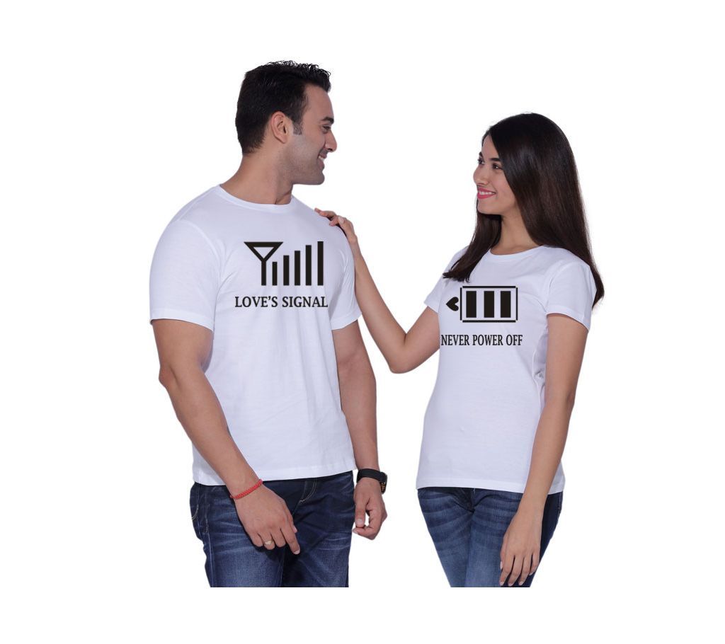 Love Signal white couple T-Shirt