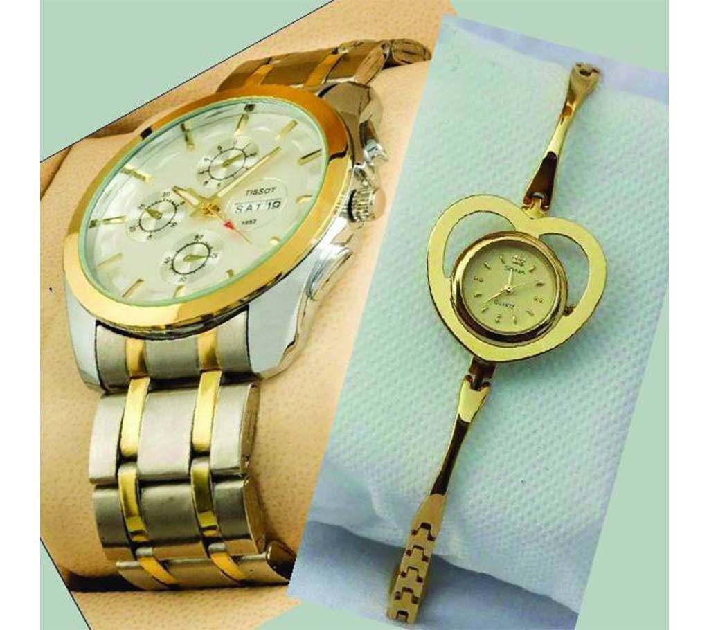 Tissot Gents+Sona Ladies-copy Couple Watch Combo Offer