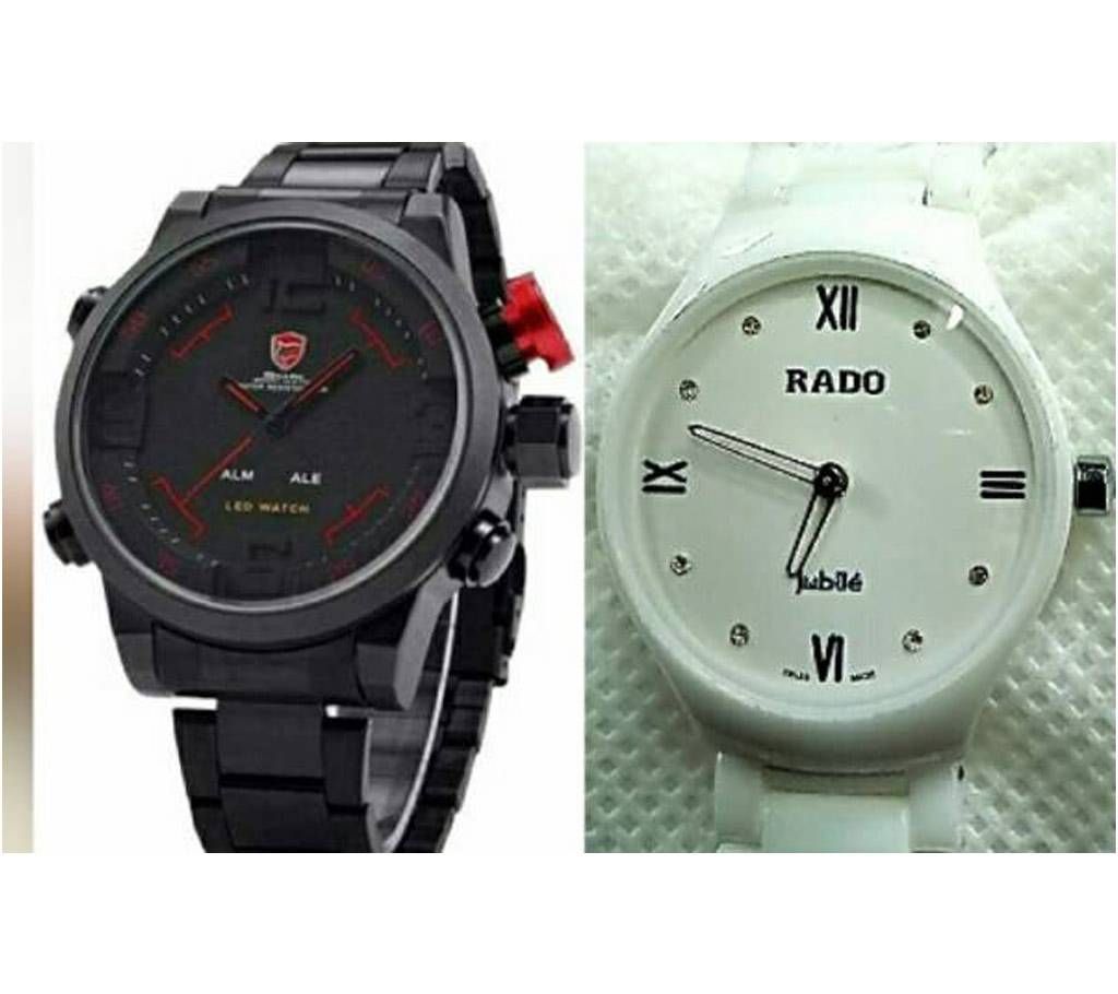 RADO ceramic & SHARK Gents Couple Watch