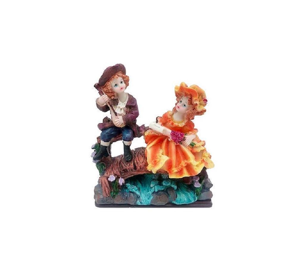 Multicolor Marble Look Couple Statue/ Showpiece Gift Item