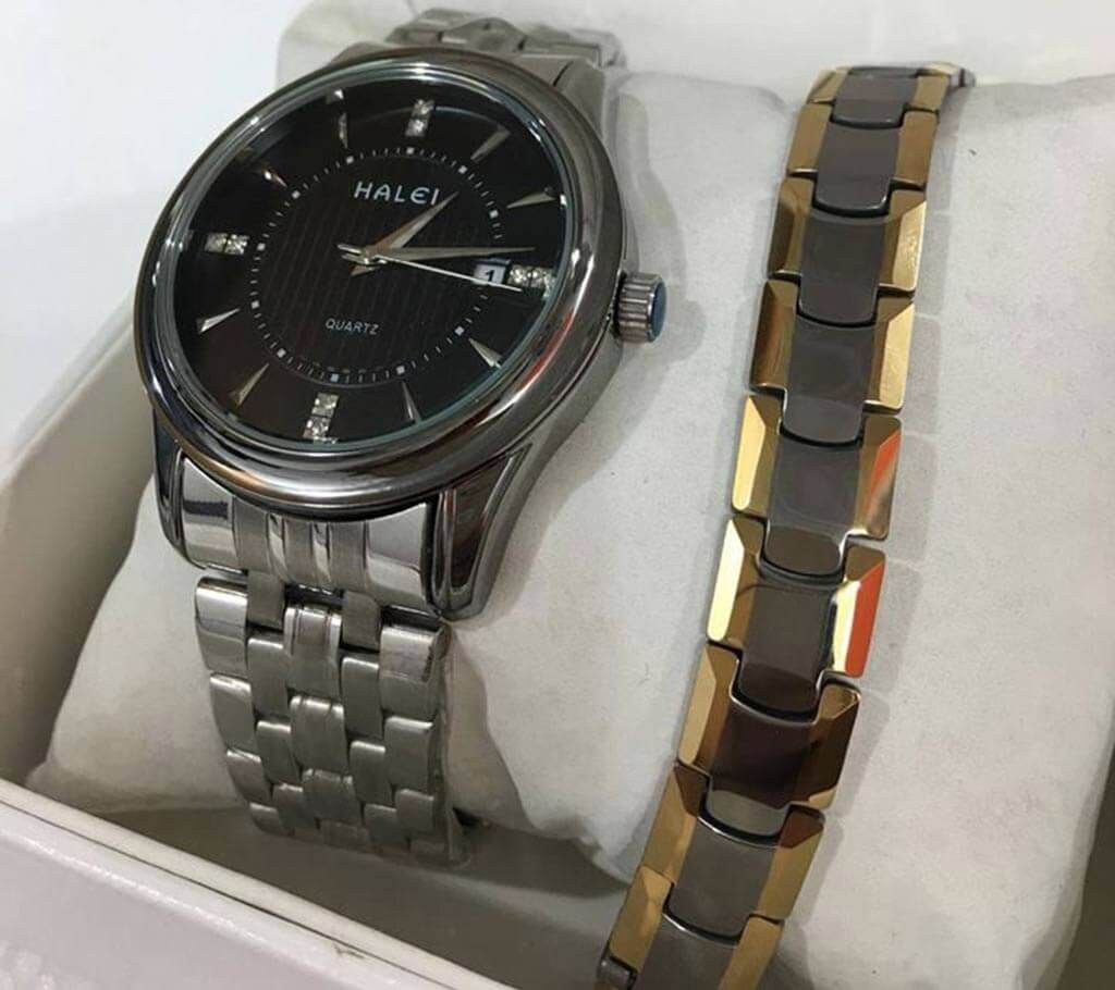Men's Watch + Men's Bracelet Combo
