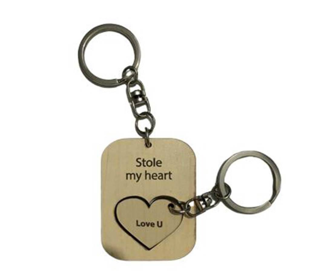Wooden Couple KeyRing