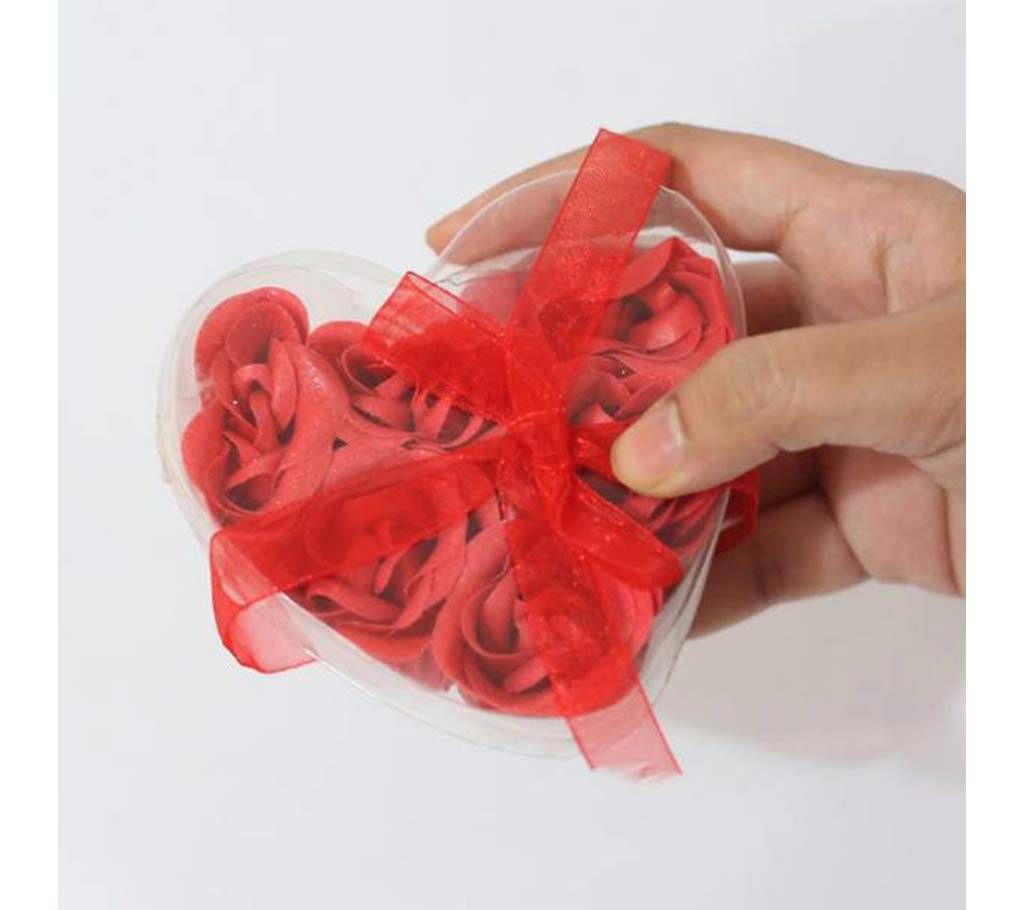 Valentines Gift Flowers soap Box-Red