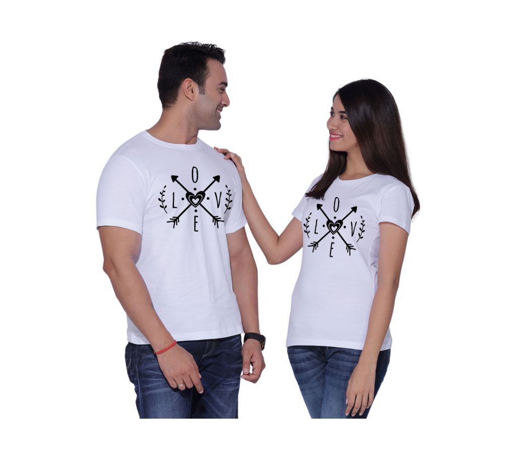Love Arrow white couple T-Shirt