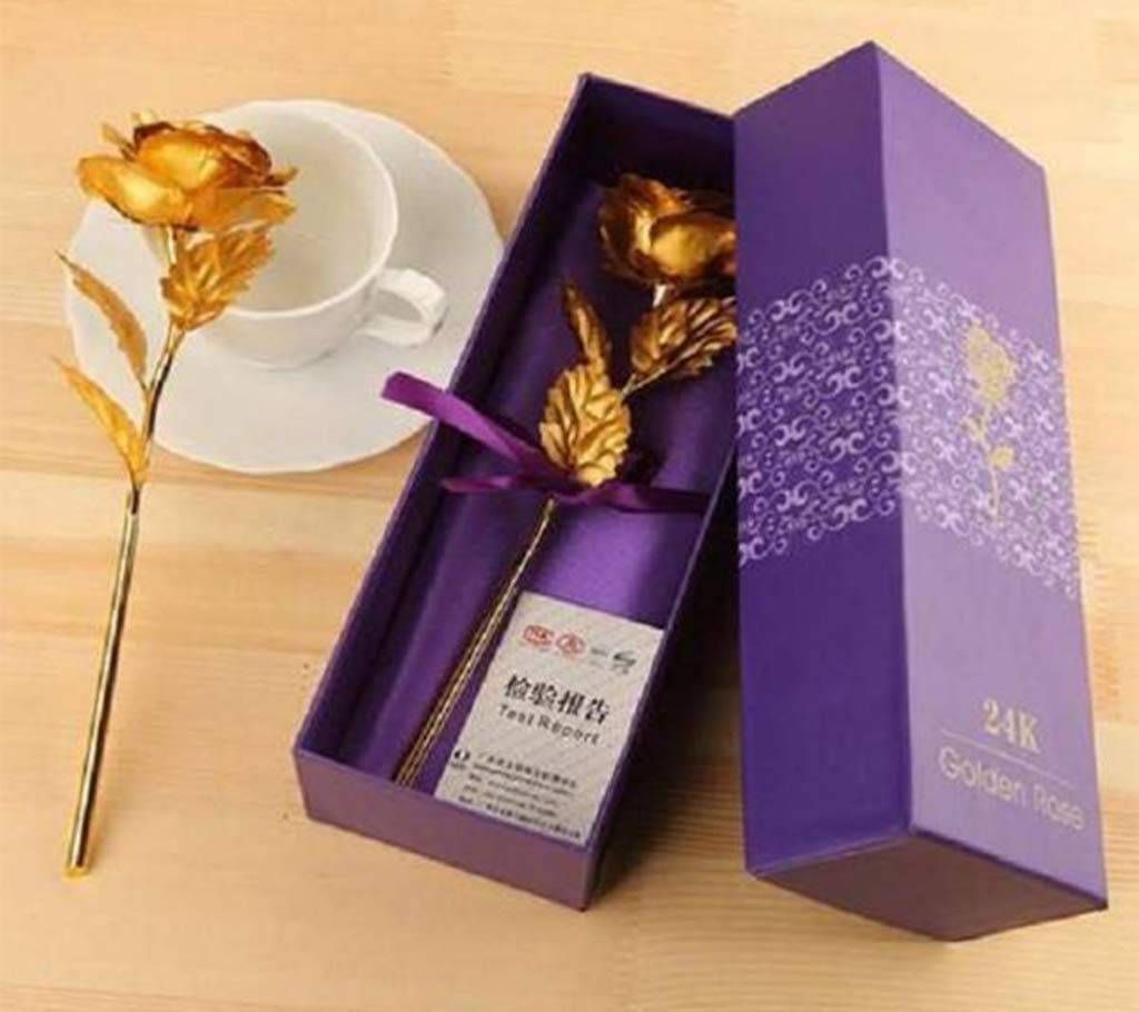 24 K GOLD PLATED ARTIFICIAL ROSE 