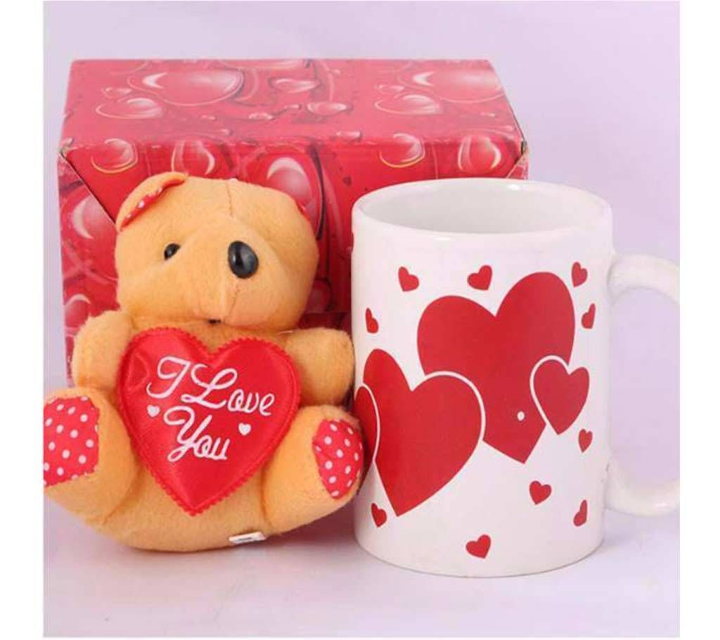 Panda Doll & Mug Valentine Combo