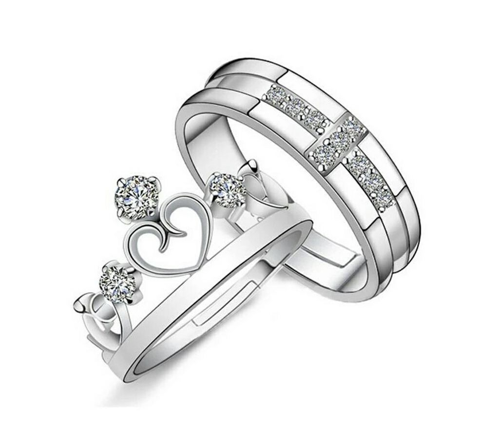 Korea style crown top quality couple Ring for women men Valentines Luxury Wedding Jewelry
