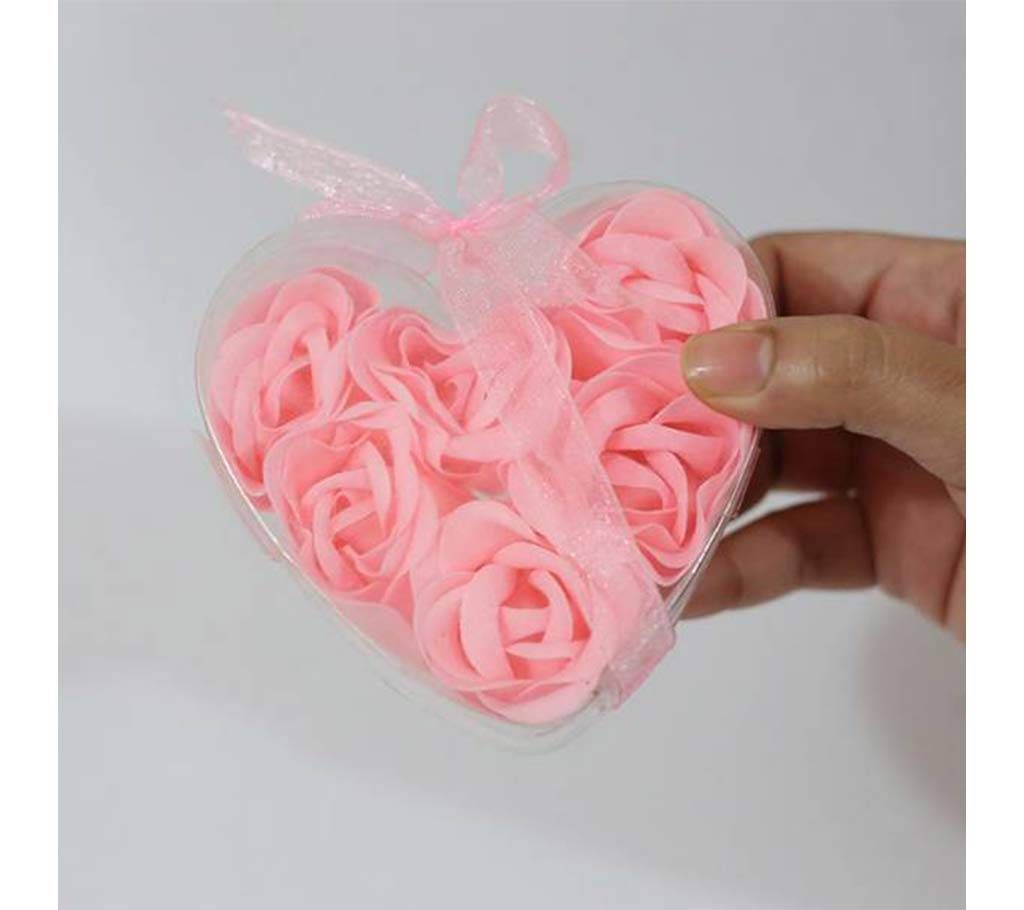 Valentines Gift Flowers soap Box-pink