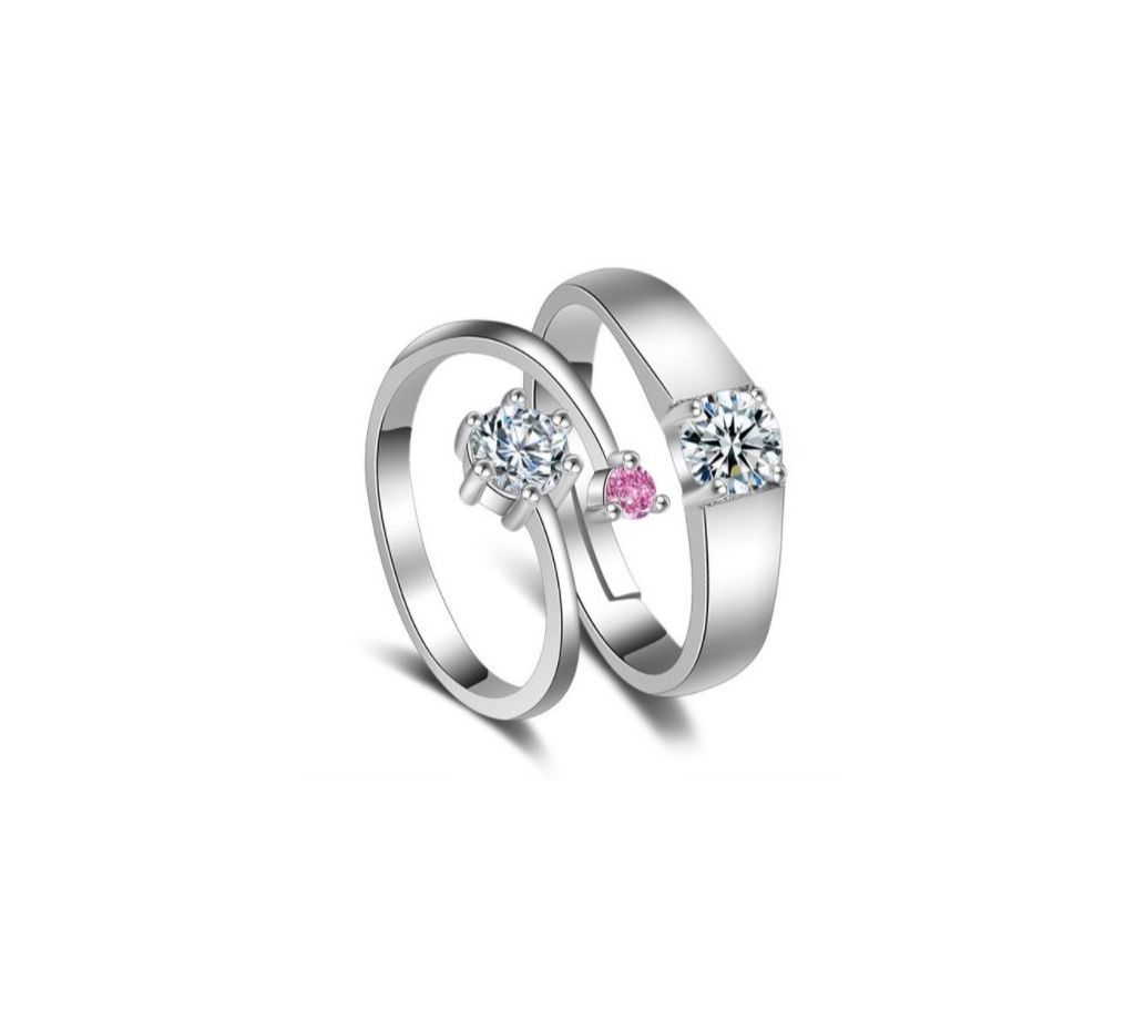 New Arrival Charm Wedding Couple Lovers Rings Jewelry AAA Cubic Zirconia Crystal Engagement Anniversary Rings Women Gift