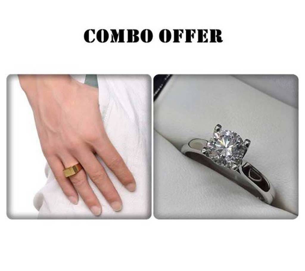 Combo offer Gold silver plated Finger Ring