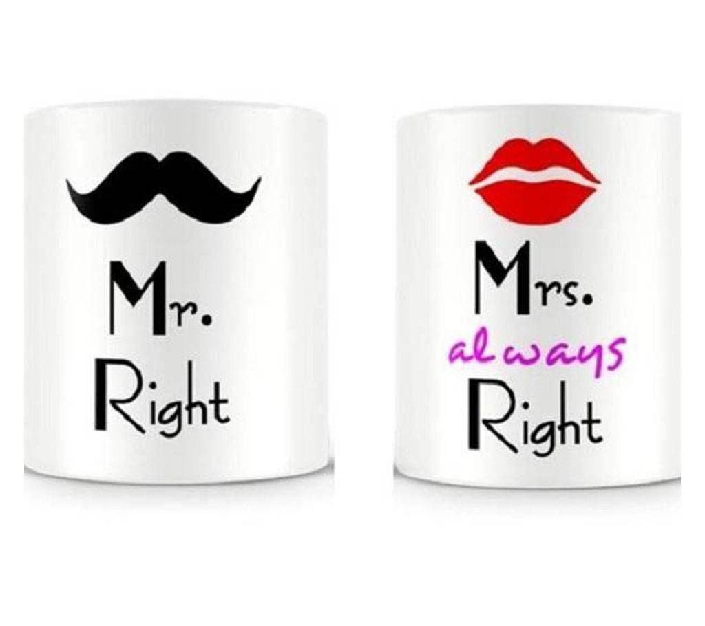Mr Right And Mrs Always Right Couple Mug 