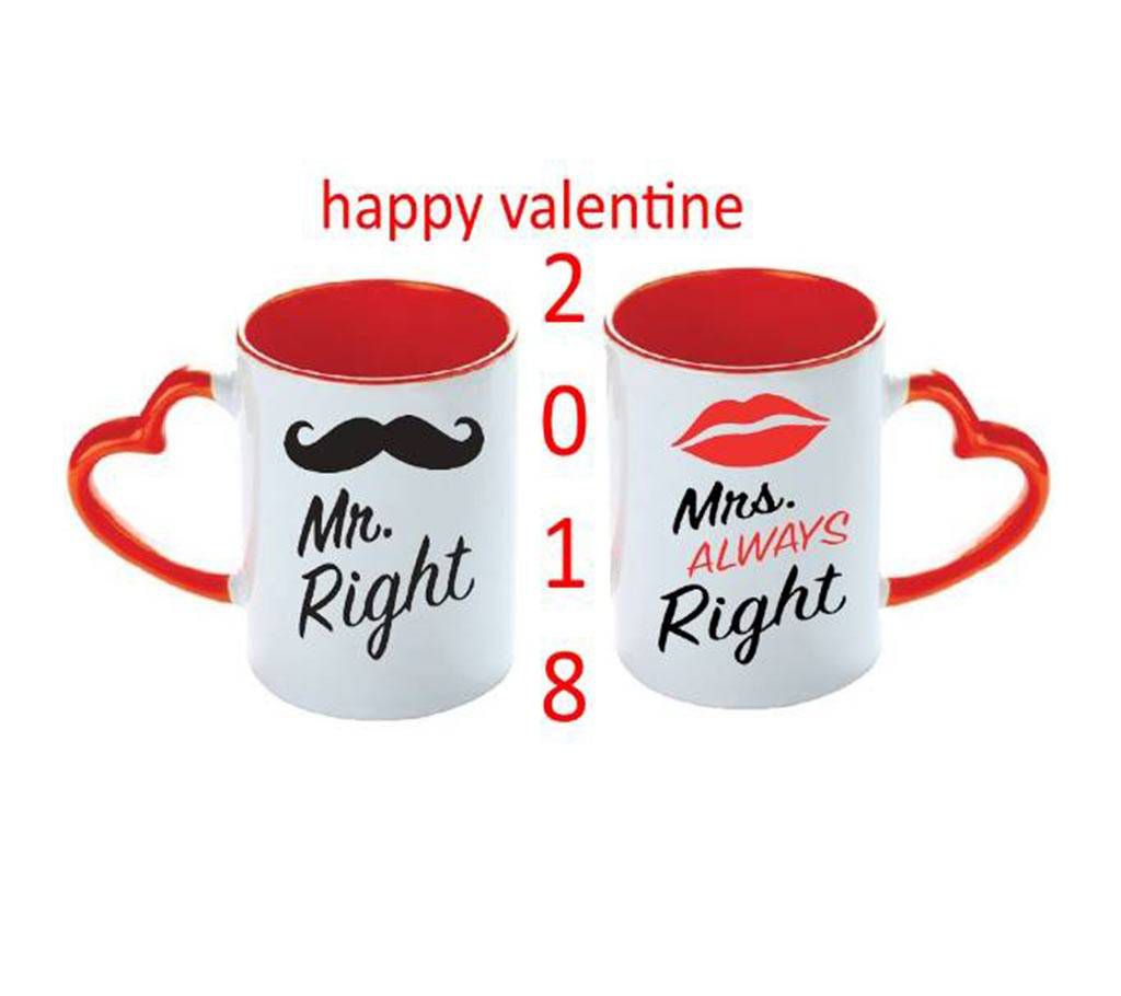 valentine love couple mug (MR-MRS RIGHT )