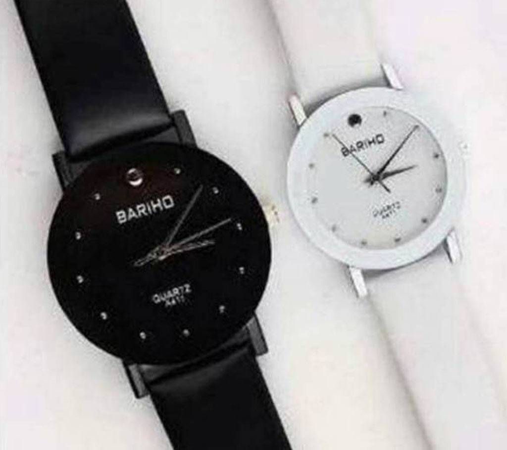 Bariho Black & White Couple Watch copy