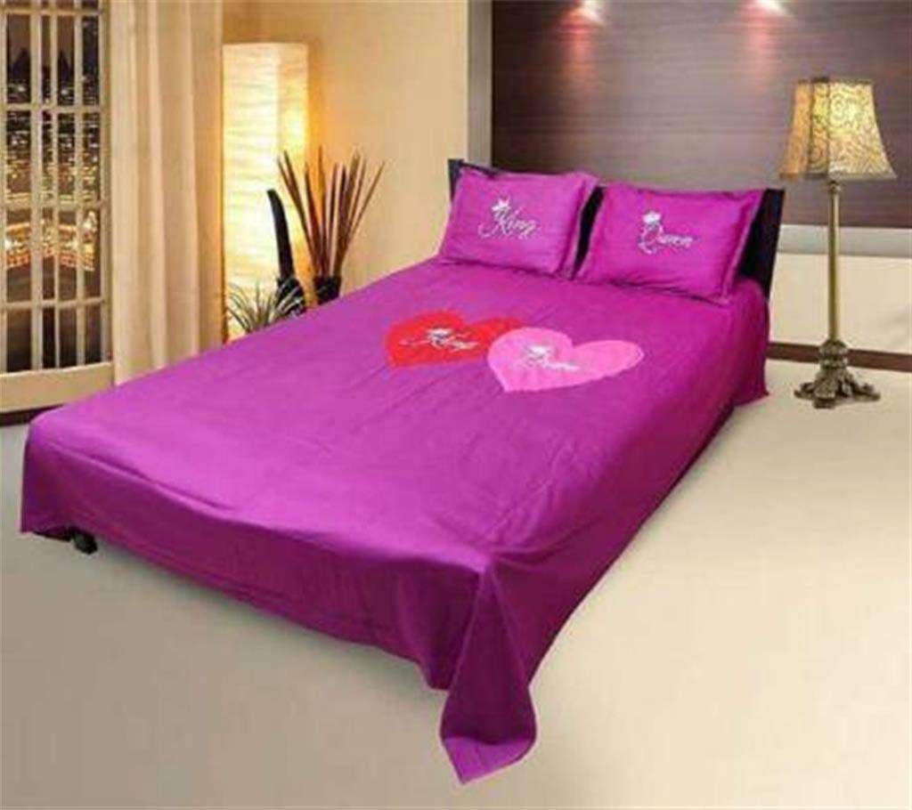 Valentine Double Size Bed Sheet set