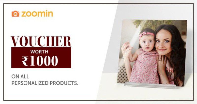 Zoomin Rs.1000 off on Personalized Products by Zoomin  (3 Months From the Date of Issue)