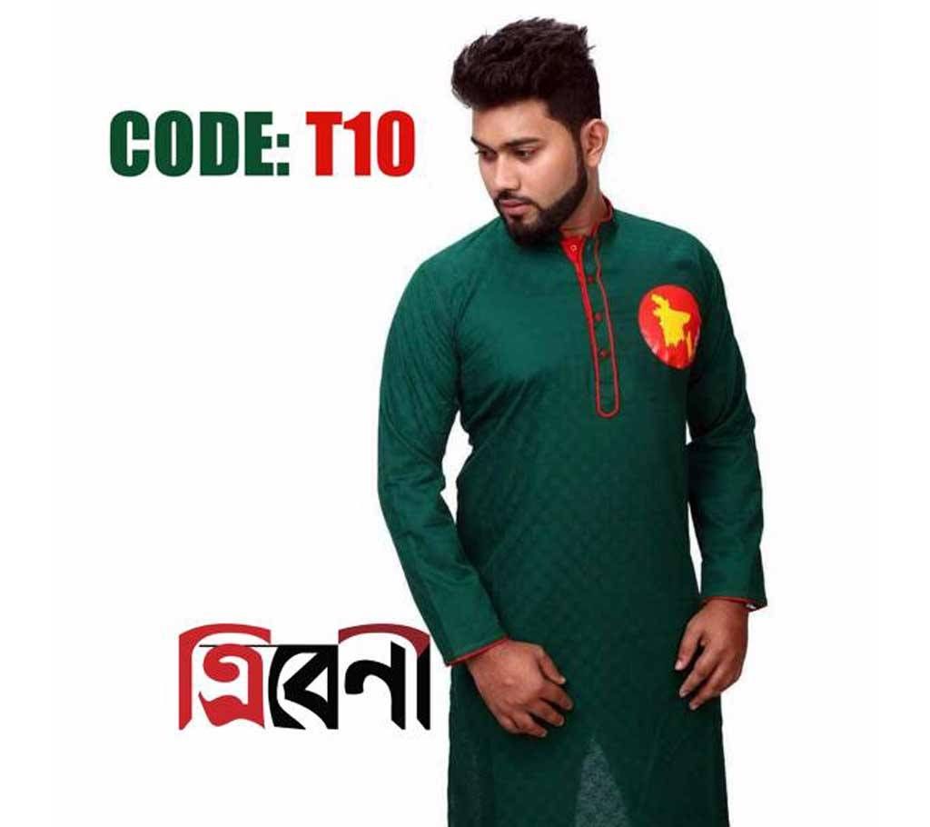 Green cotton panjabi 