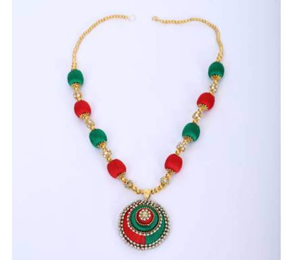 Multi Color Silk Thread Nekelace