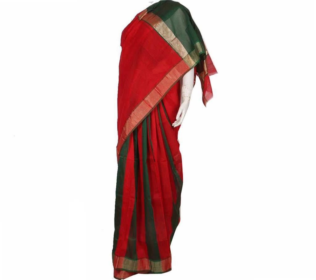 16 Dc Red Green Half Silk Saree