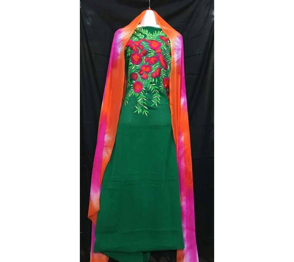Unstitched Embroidered Georgette Two piece