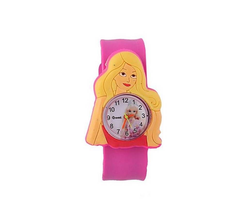Rubber Watch For Girls -Yellow and Pink