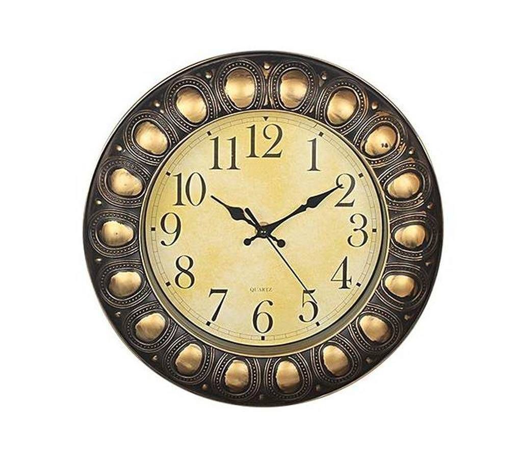 Round Shape Metal and Plastic Decorative Wall Clock