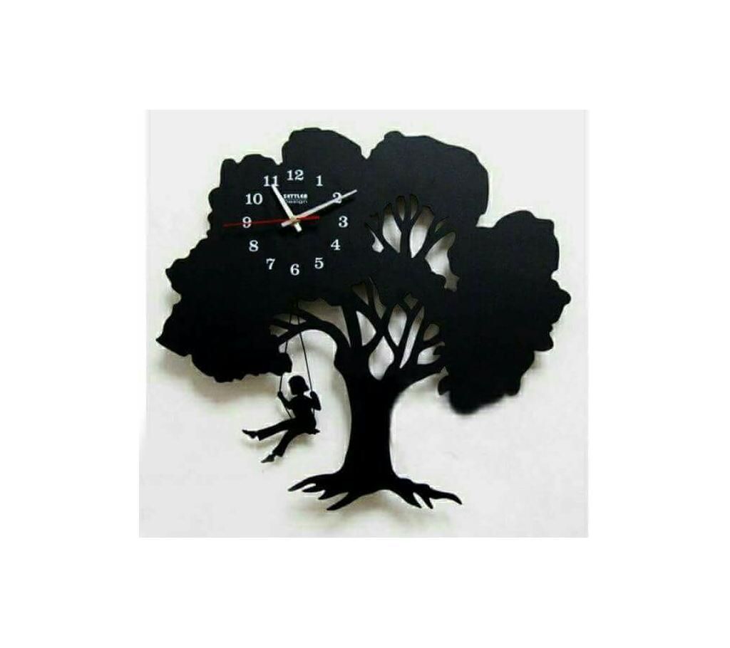 TREE DESIGN decorated WALL CLOCK