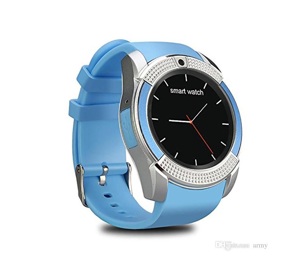 V8 Smart Watch Sim supported Blue