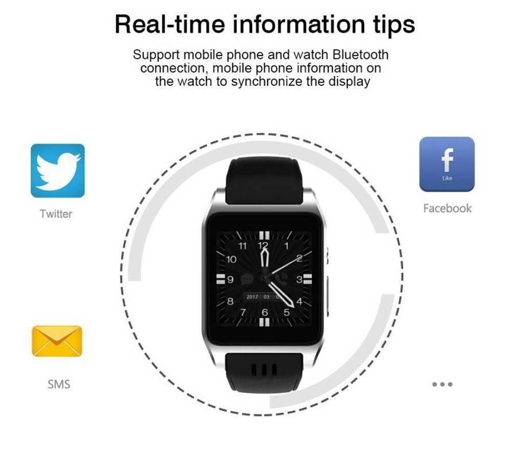 Wi-Fi Bluetooth 3G Android Smart Watch - SIM Not Supported