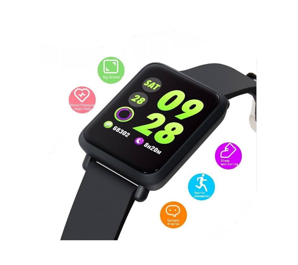 M28 Waterproof IP67 Blood Pressure Monitor Smart Band Sim less 