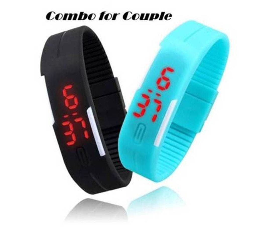 LED Bracelet Couple Watch - Combo